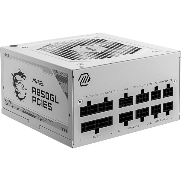 MSI MAG A850GL PCIE5 White 80 Plus Gold - Blanc