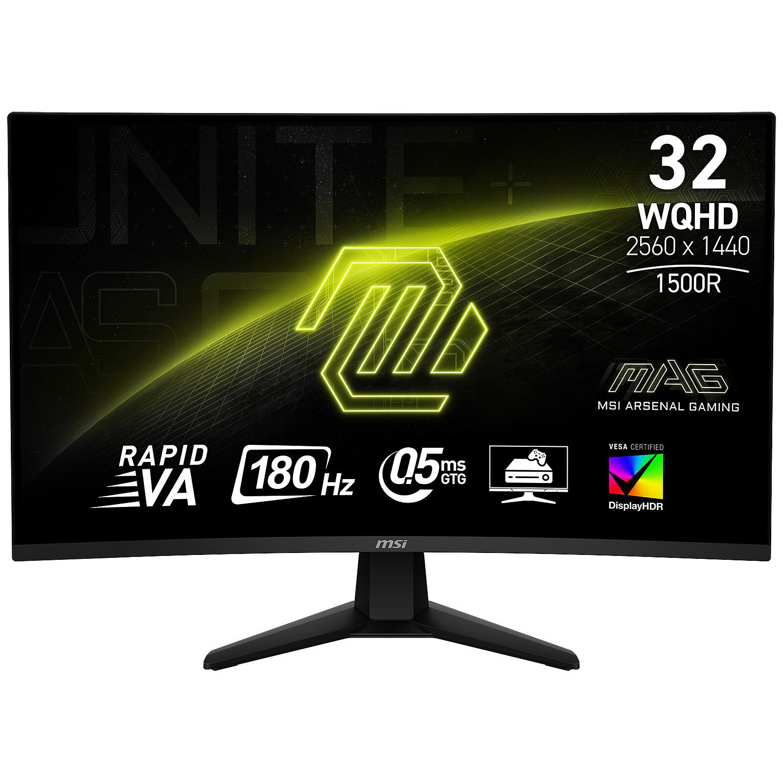 MSI MAG 32CQ6F (31.5") 2560 x 1440 pixels 180Hz Wide Quad HD Noir