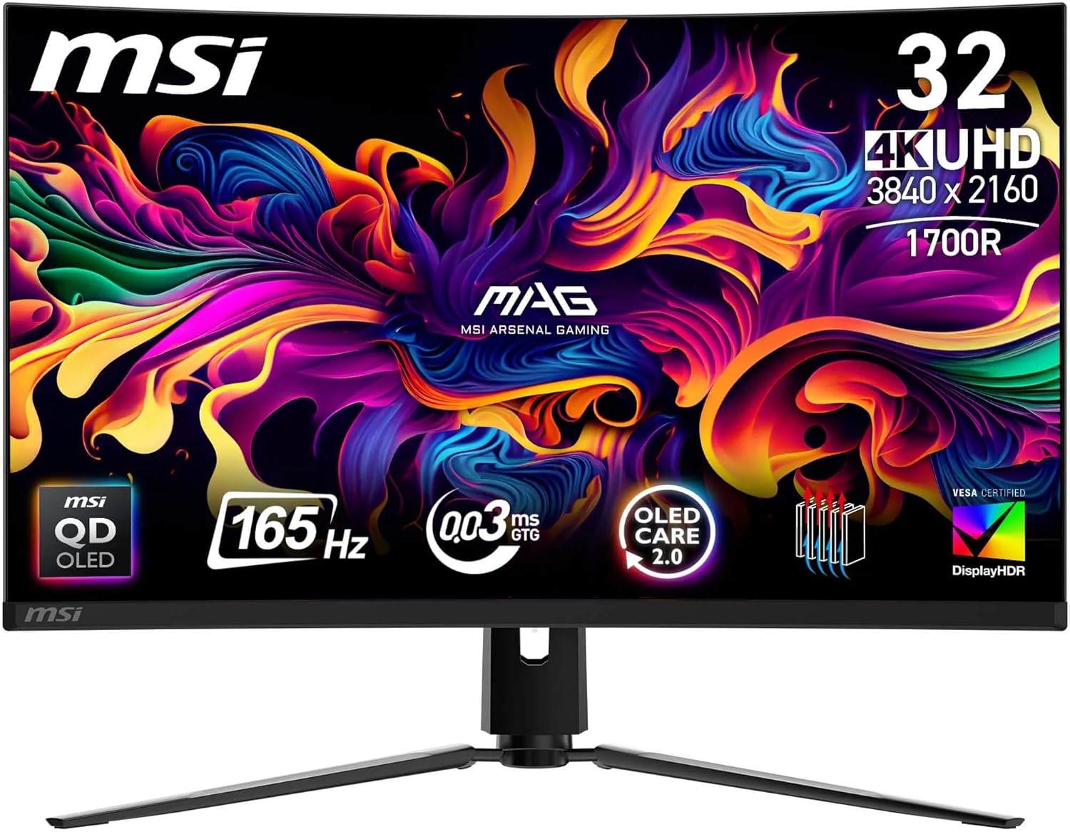 MSI MAG 321CUP QD-OLED UHD 4K 165Hz Incurvé