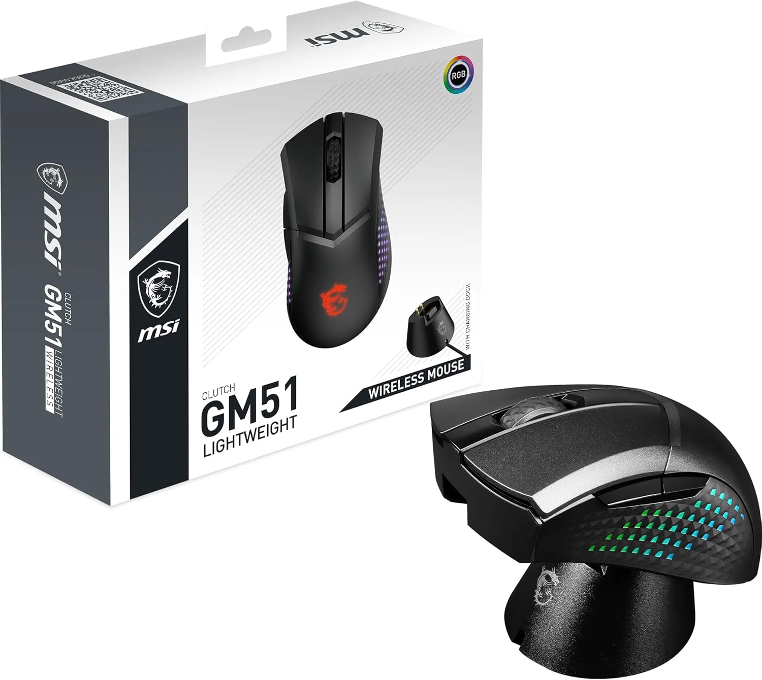 MSI Clutch GM51 Lightweight Wireless Bluetooth USB C Gaming