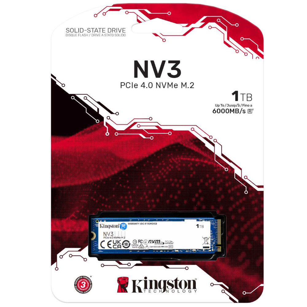 Kingston NV3 1To Gen4 M.2 2280 NVMe SSD